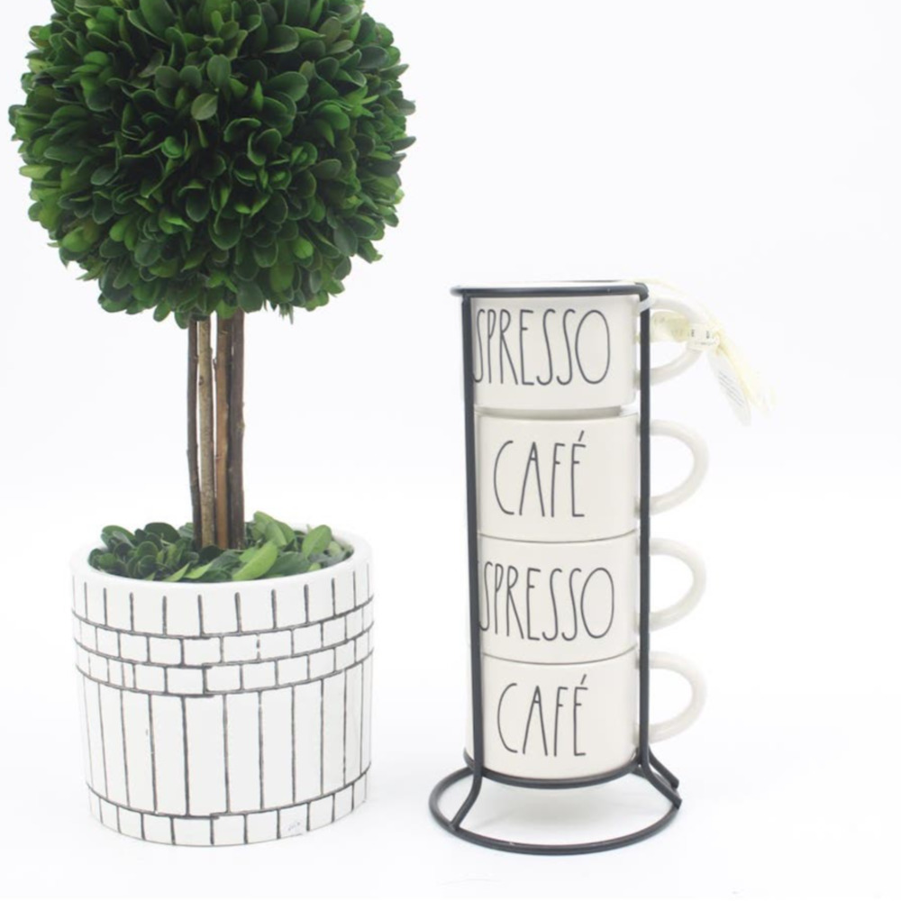 Rae Dunn Expresso Mug Stacker Set